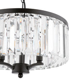 Laura Ashley Elkwood 3 Light Pendant Crystal and Black